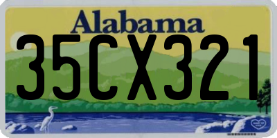 AL license plate 35CX321