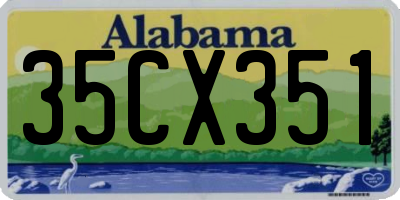 AL license plate 35CX351