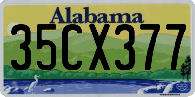 AL license plate 35CX377