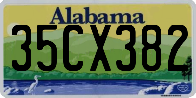 AL license plate 35CX382