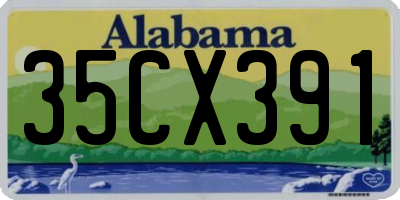 AL license plate 35CX391