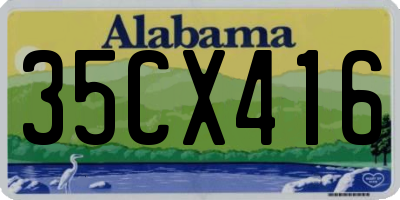 AL license plate 35CX416