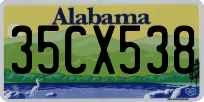 AL license plate 35CX538