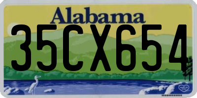 AL license plate 35CX654