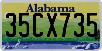AL license plate 35CX735
