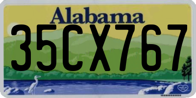 AL license plate 35CX767