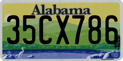 AL license plate 35CX786