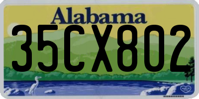 AL license plate 35CX802