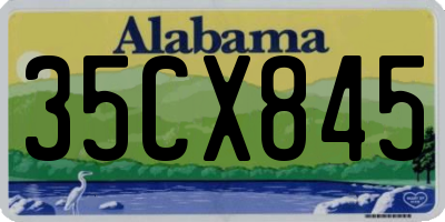 AL license plate 35CX845