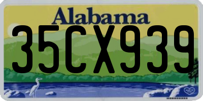 AL license plate 35CX939