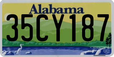AL license plate 35CY187
