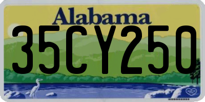 AL license plate 35CY250