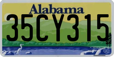 AL license plate 35CY315