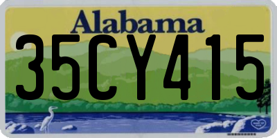 AL license plate 35CY415