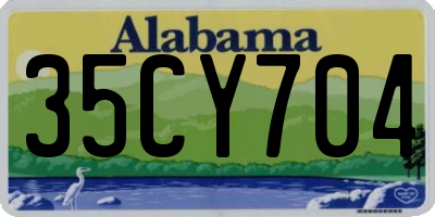 AL license plate 35CY704