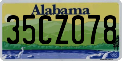 AL license plate 35CZ078
