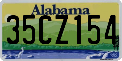 AL license plate 35CZ154
