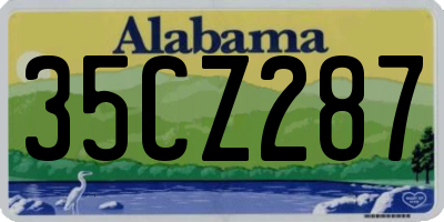 AL license plate 35CZ287
