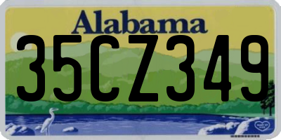 AL license plate 35CZ349