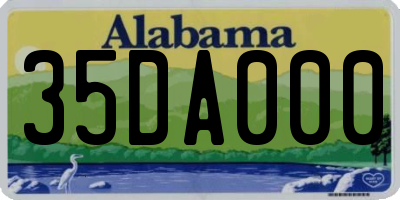AL license plate 35DA000