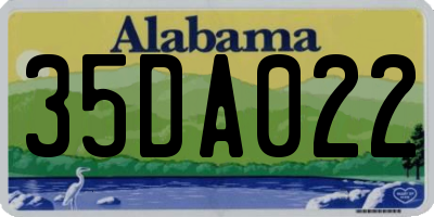 AL license plate 35DA022
