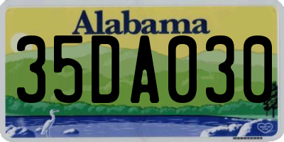 AL license plate 35DA030