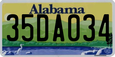 AL license plate 35DA034