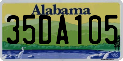 AL license plate 35DA105
