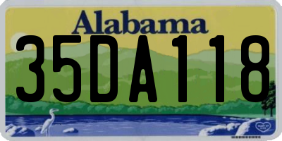 AL license plate 35DA118
