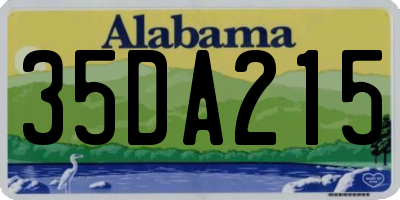 AL license plate 35DA215