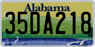 AL license plate 35DA218