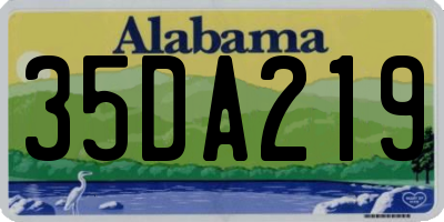 AL license plate 35DA219