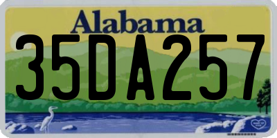 AL license plate 35DA257