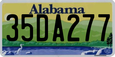 AL license plate 35DA277