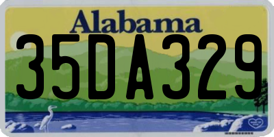 AL license plate 35DA329