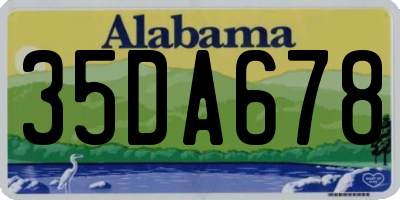 AL license plate 35DA678