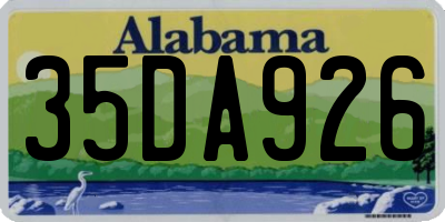 AL license plate 35DA926