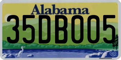 AL license plate 35DB005