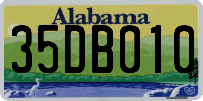 AL license plate 35DB010