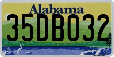 AL license plate 35DB032