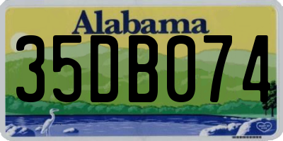 AL license plate 35DB074