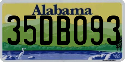 AL license plate 35DB093