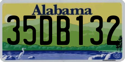 AL license plate 35DB132
