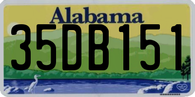 AL license plate 35DB151