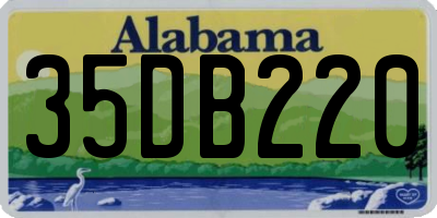 AL license plate 35DB220