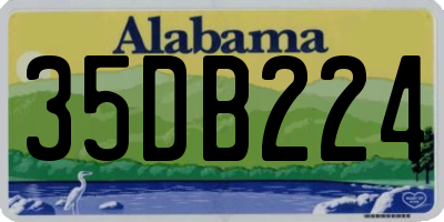 AL license plate 35DB224
