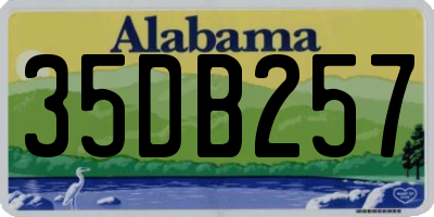 AL license plate 35DB257