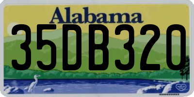 AL license plate 35DB320