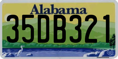 AL license plate 35DB321