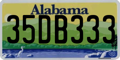AL license plate 35DB333
